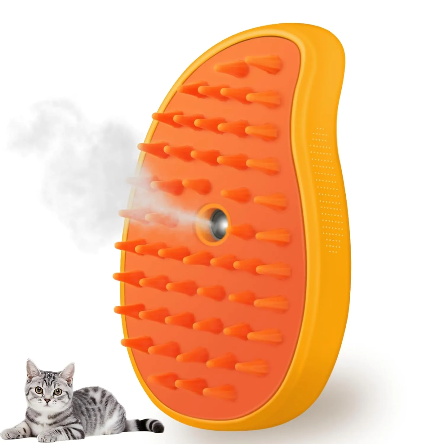 Cepillo vaporizador autolimpiante 3 en 1 para gatos y perros